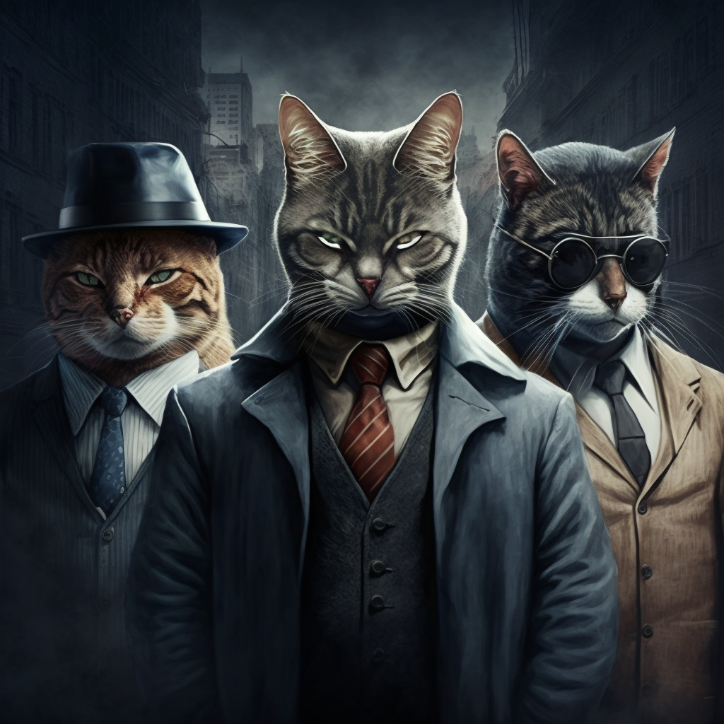 Cat Mafia in suits